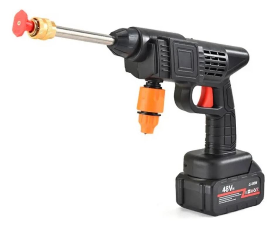 Hidrolavadora Inalámbrica Portátil con Boquillas y Batería de 48V