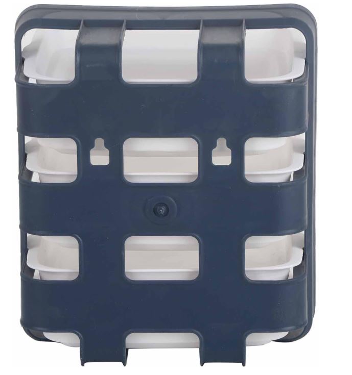 Rack metálico de 6 estantes para alimentos, mantiene tu despensa organizada y accesible.