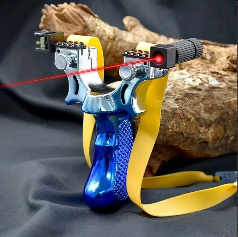 Resortera Profesional con Mira Láser – Precisión y Potencia para Caza y Competencias