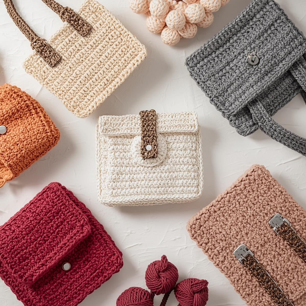 Colección Bolsas Artesanales estilo Crochet. Accesorios de moda únicos, hechos a mano, que reflejan la tradición y el diseño