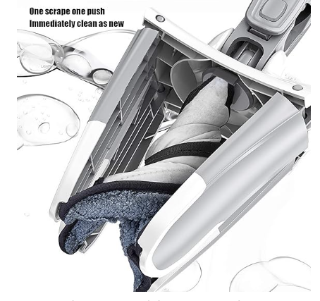 Trapeador de Microfibra Giratorio 2 en 1 - Para Uso Húmedo y Seco