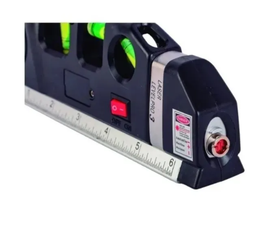 Nivelador Láser Profesional Pro40 con Medición de Burbujas y Cinta Métrica