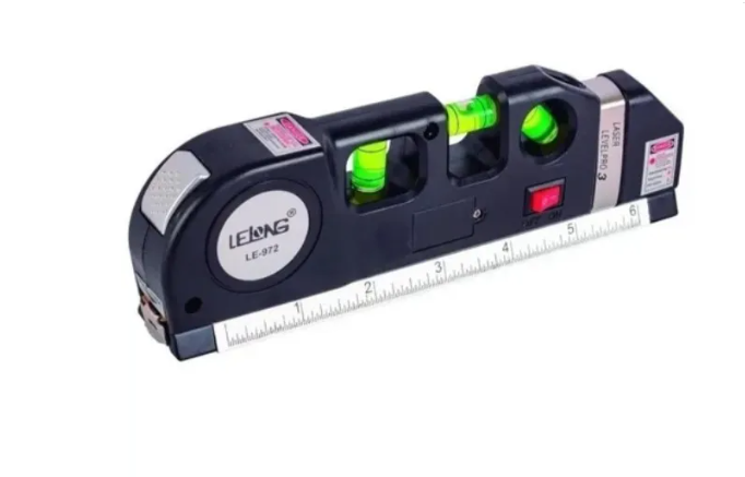 Nivelador Láser Profesional Pro40 con Medición de Burbujas y Cinta Métrica