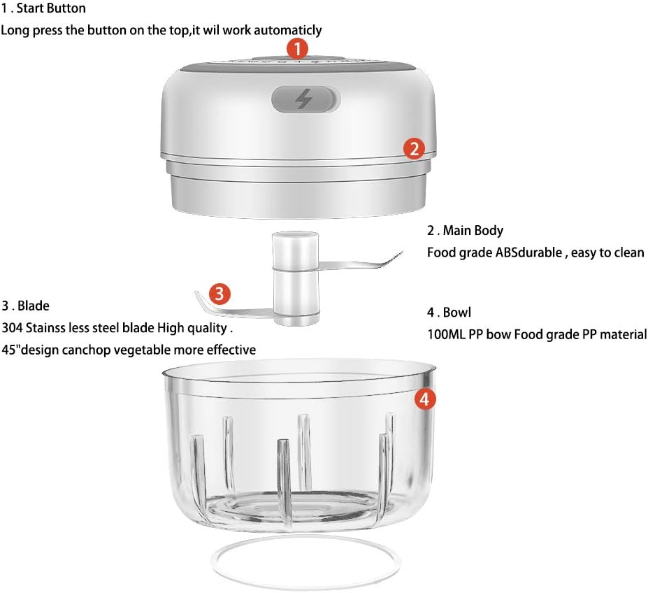 Picadora y Trituradora Eléctrica Multifuncional - Verduras, Especias y Más