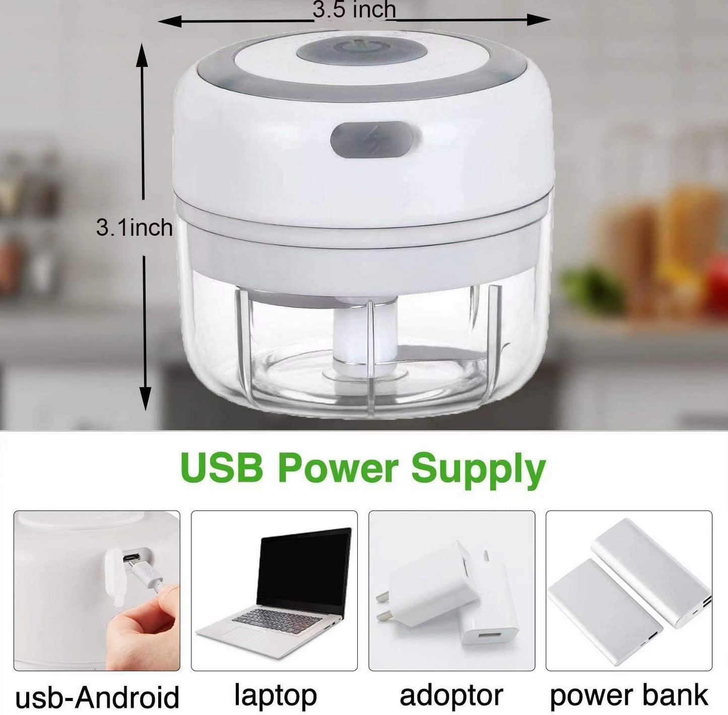 Picadora y Trituradora Eléctrica Multifuncional - Verduras, Especias y Más