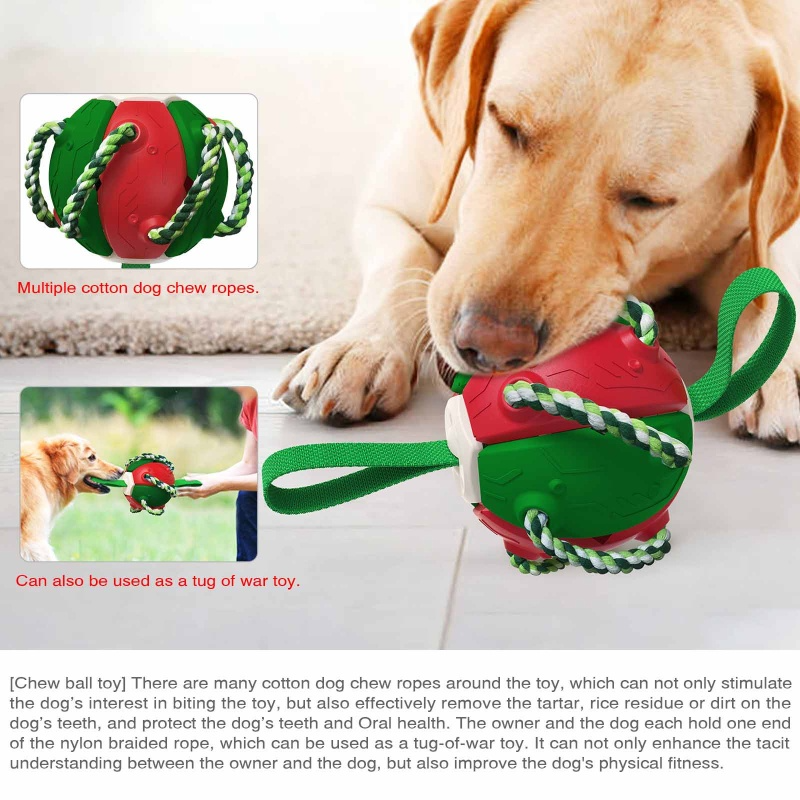 Juguete Interactivo para Perros 3 en 1 - Pelota, Cuerda y Disco Frisbee Rebotador