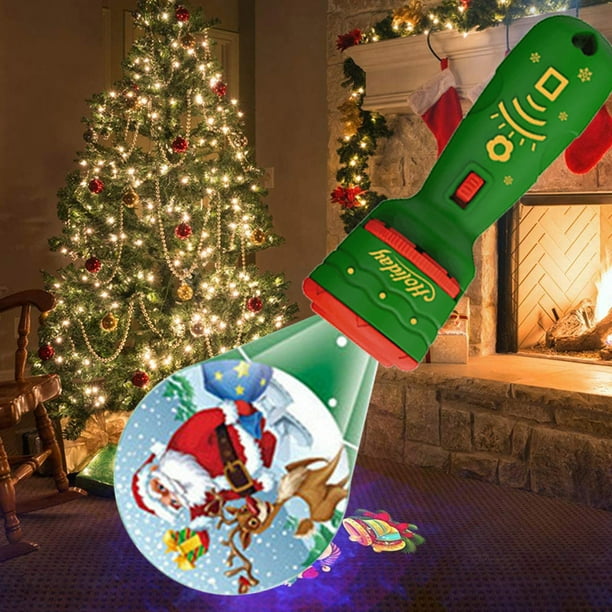 Linterna Proyectora de Navidad para Niños - Juguete y Proyector de Cuentos con 6 Diapositivas