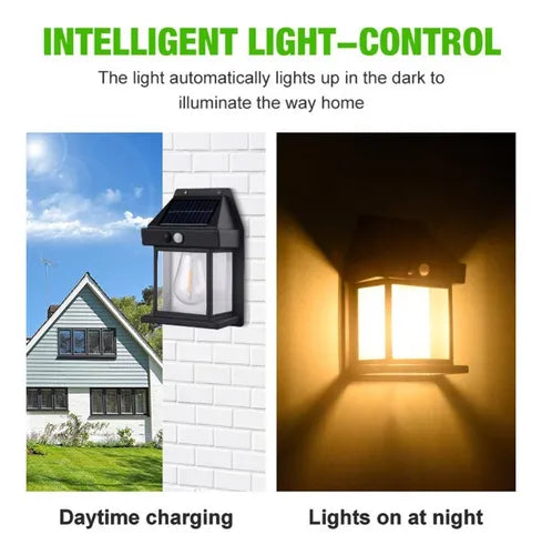 Farol Solar de Pared con Sensor de Movimiento – Ilumina tu Jardín sin Complicaciones