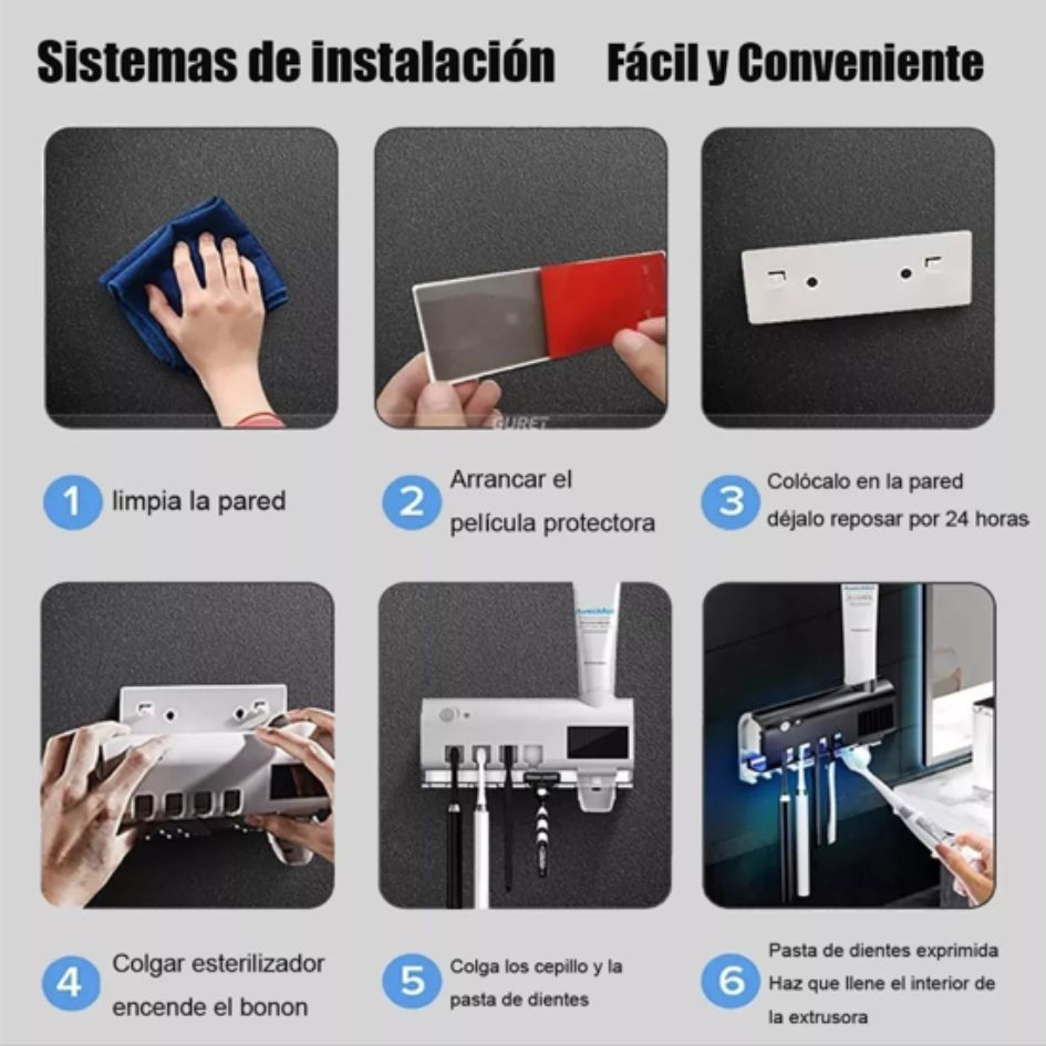 Esterilizador UVDent para Cepillos de Dientes Porta Cepillos Elimina Bacterias