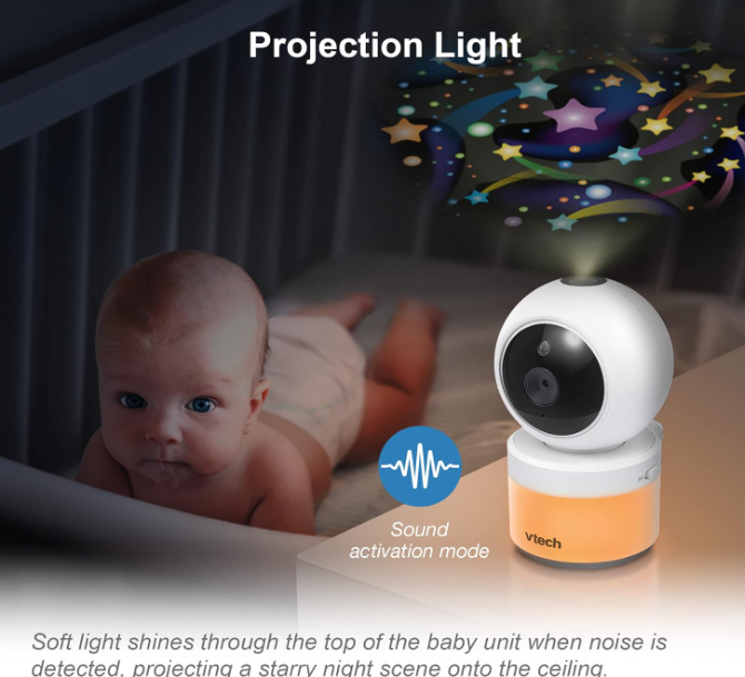 Monitor con Camara para Bebé Vtech, Visión cristalina, Vista Panoramica