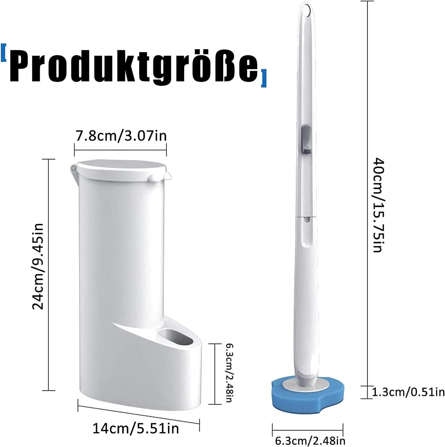 Escobilla Limpiadora de Baño con Cabezal Reemplazable – Limpieza Profunda y Duradera