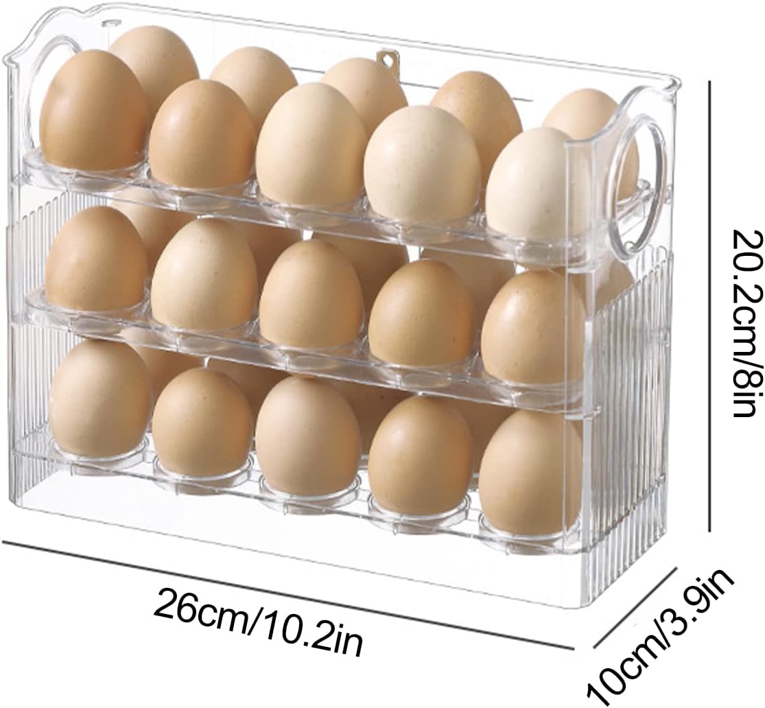 Organizador para Huevos de Gran Capacidad – Ahorra Espacio en tu Refrigerador