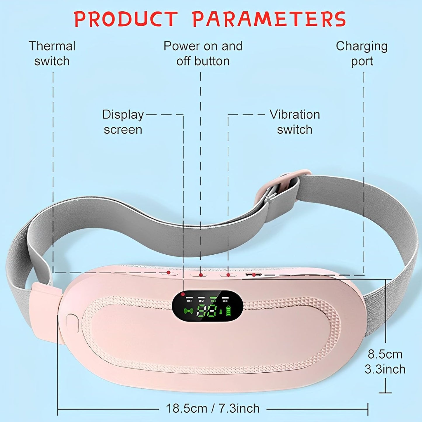 Cinturón de Estimulación TENS para Alivio Menstrual Inmediato