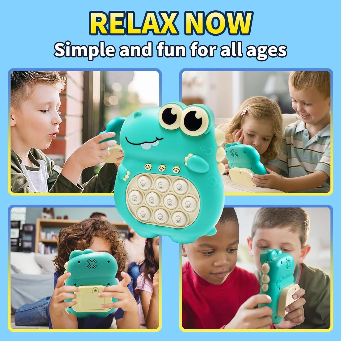 Juguete Pop It Electrónico Dinosaurio  – Perfecto para Aliviar Estrés y Ansiedad