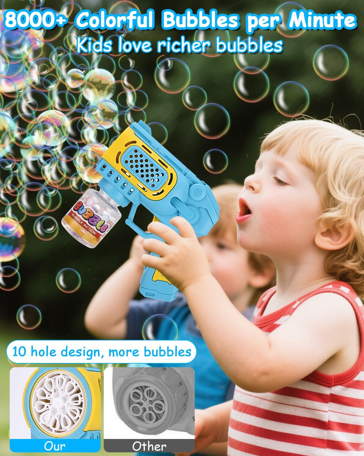 Pistola de Burbujas con LED – Diversión y Luces de Colores para Niños