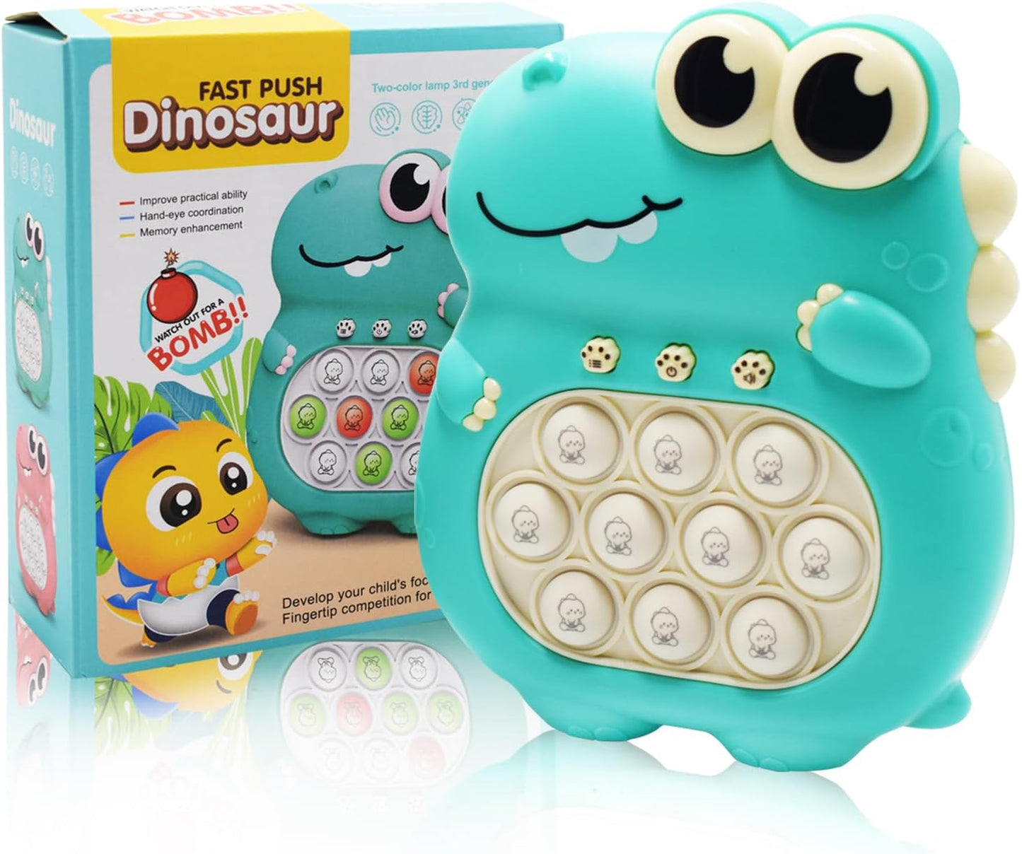 Juguete Pop It Electrónico Dinosaurio  – Perfecto para Aliviar Estrés y Ansiedad