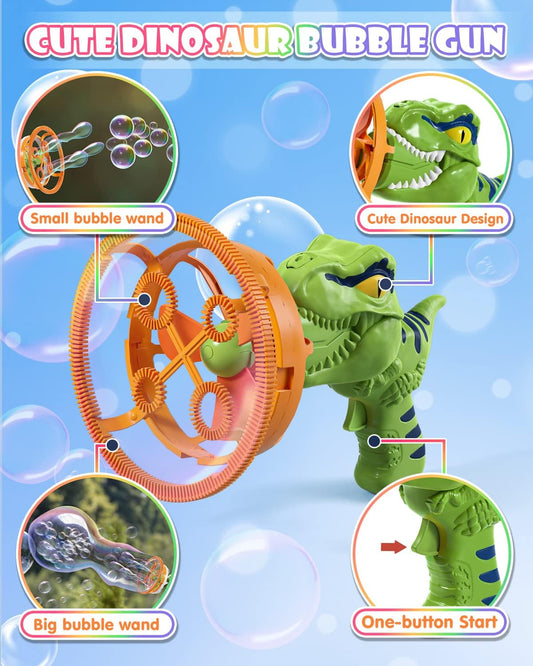 Pistola de Burbujas de Dinosaurio – Juguete Divertido para Niños