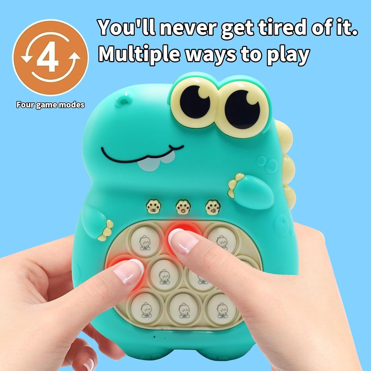 Juguete Pop It Electrónico Dinosaurio  – Perfecto para Aliviar Estrés y Ansiedad