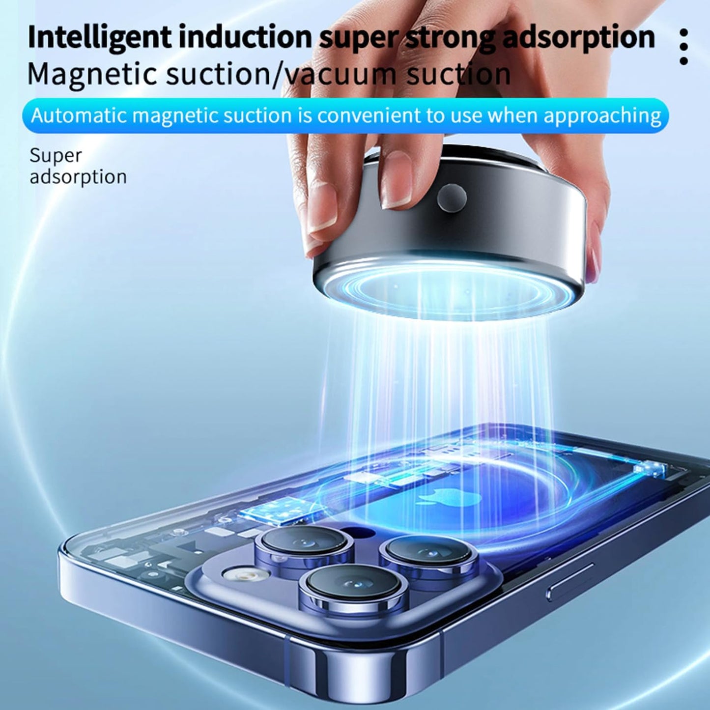 Soporte Magnético para Vehículo – Compatible con Todos los Teléfonos y de Fácil Ajuste