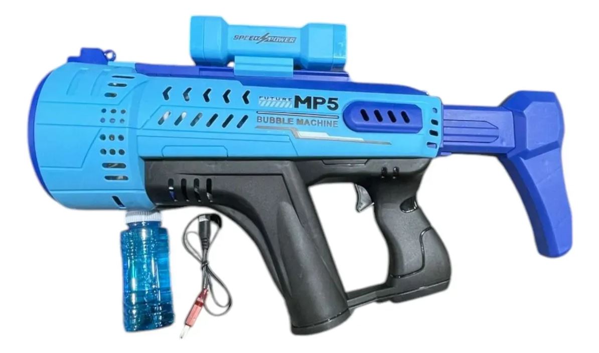 Pistola de Burbujas con 57 Agujeros y Luces LED – Divertido y Mágico para Niños