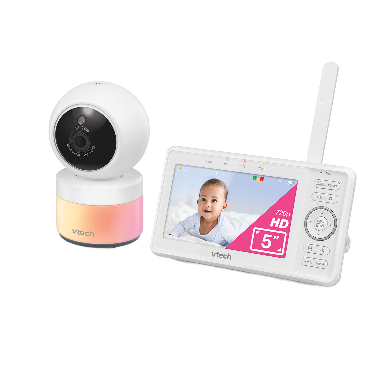 Monitor con Camara para Bebé Vtech, Visión cristalina, Vista Panoramica