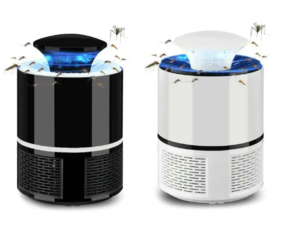 Aparato trampa para mosquitos con luz LED, apto para usar en casa y oficina.