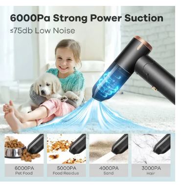 Aspirador portátil inalámbrico USB para limpieza de oficina y teclados.