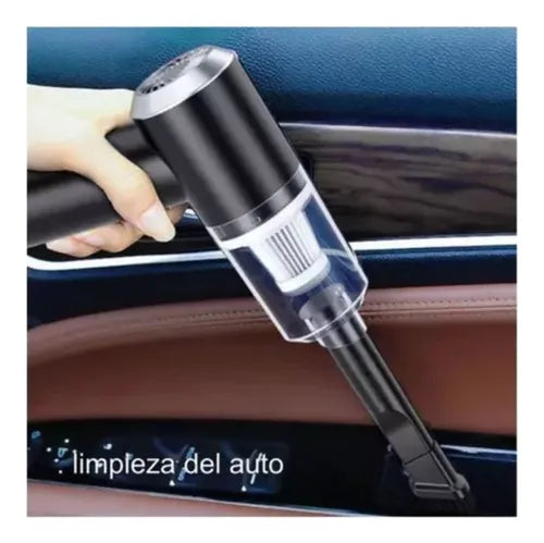 Aspiradora portátil 3 en 1, para auto y oficina, recargable por USB.