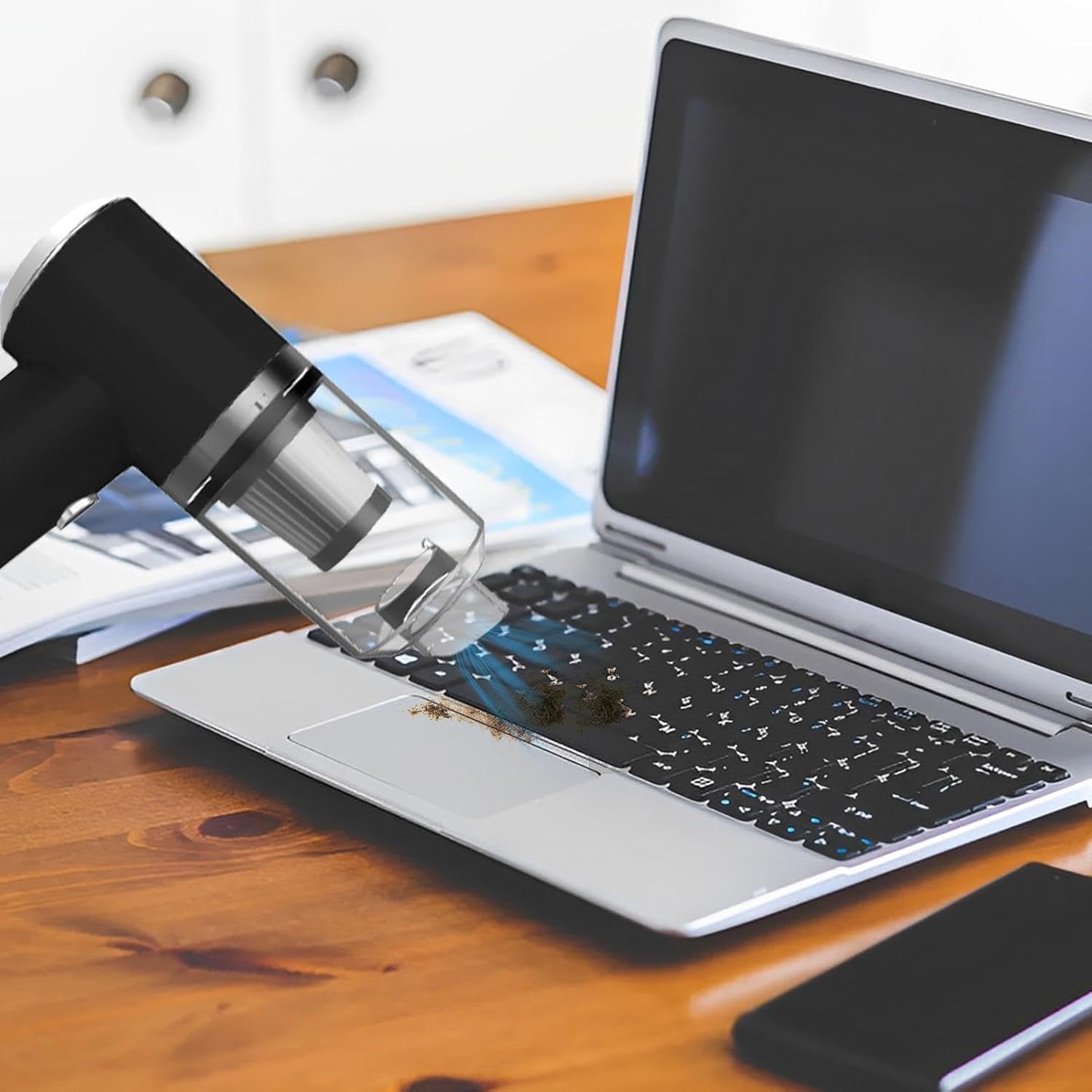 Aspiradora portátil 3 en 1 sopladora, recargable y sin cable.