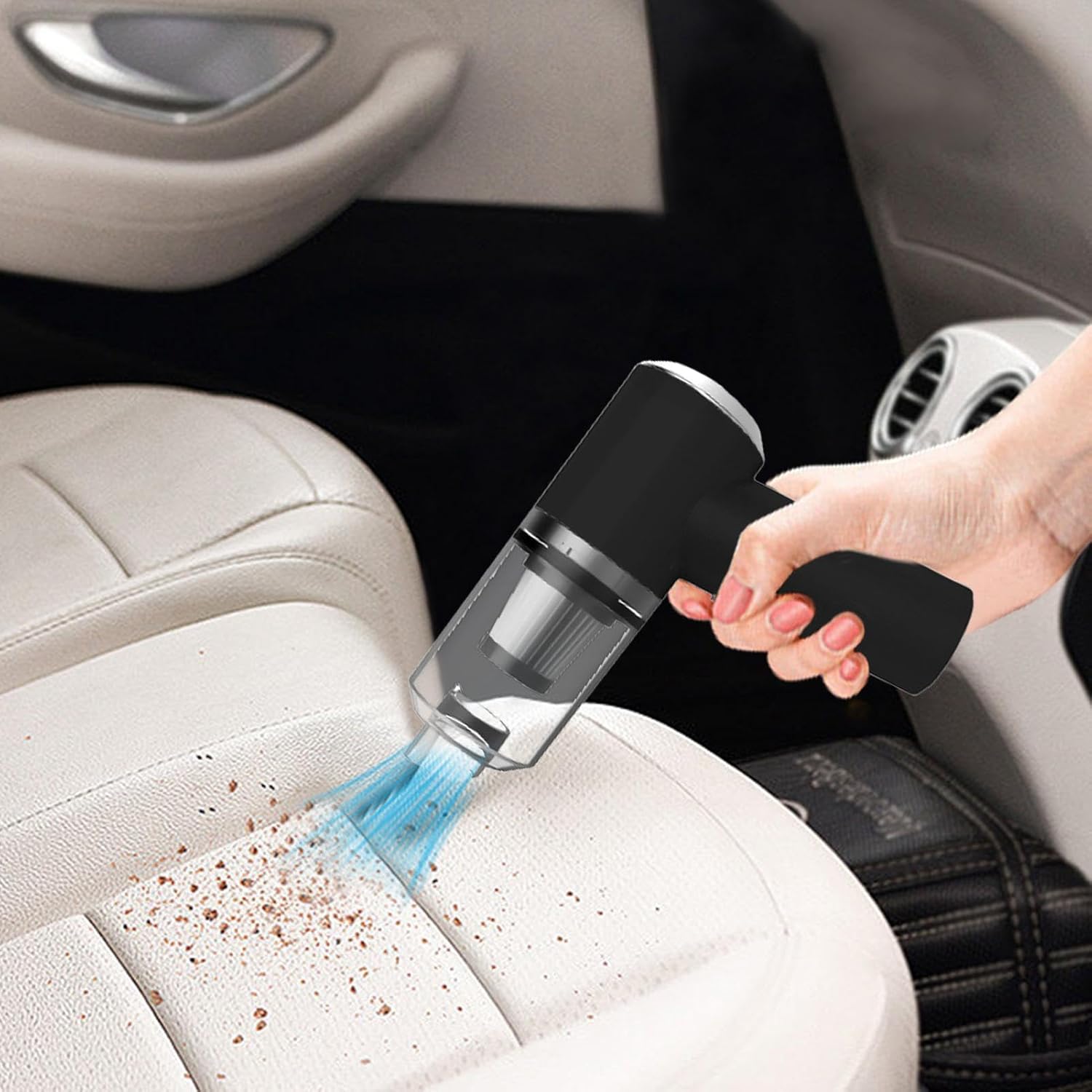 Aspiradora portátil de mano 3 usos, recoge polvo, migas y escombros.