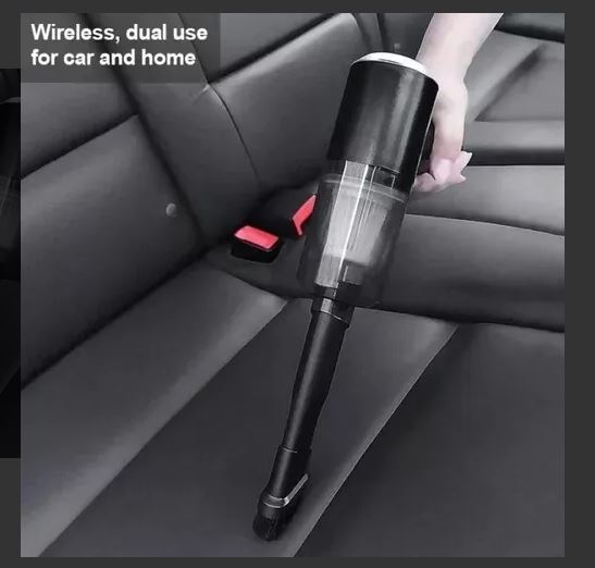 Aspiradora y sopladora portátil de 3 usos, ideal para coche y casa.