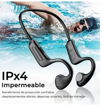 Audífonos deportivos óseos Bluetooth 5.3, perfectos para correr y el gimnasio.