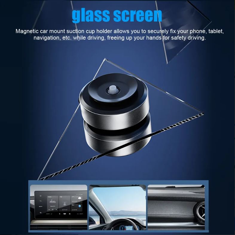 Base de teléfono para auto, ventosa fuerte magnética, fácil de desmontar.
