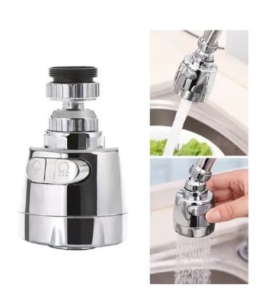Boquilla de grifo giratoria 360° para cocina, con dos tipos de chorro de agua.
