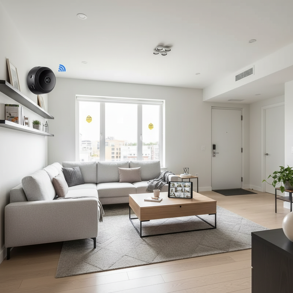 Cámara espía inalámbrica 1080P Full HD con detección de movimiento.