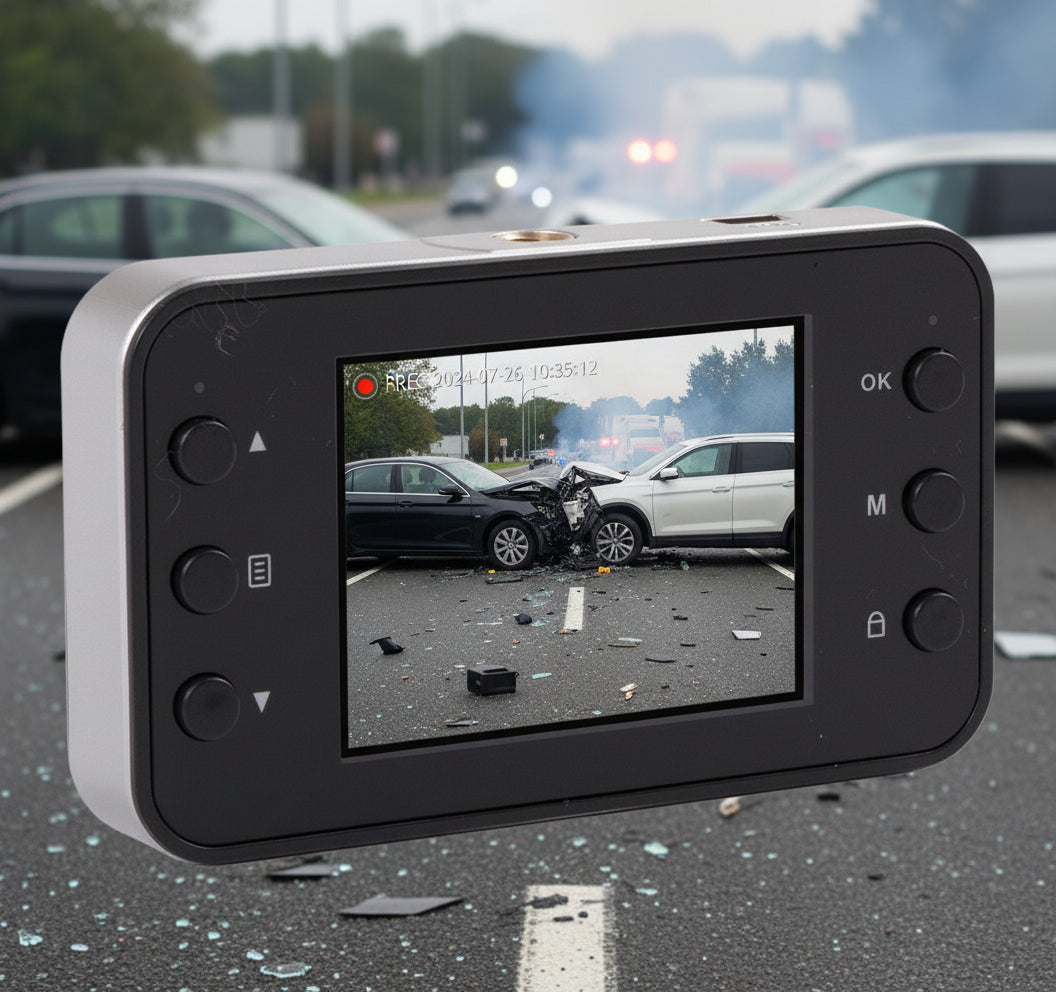 Cámara de seguridad para vehículo 1080P HD, con sensor de detección de movimiento.