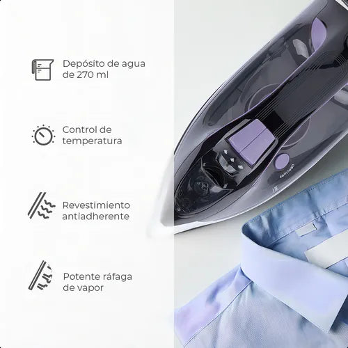 Centro de planchado Daewoo con función de vapor vertical y continuo.