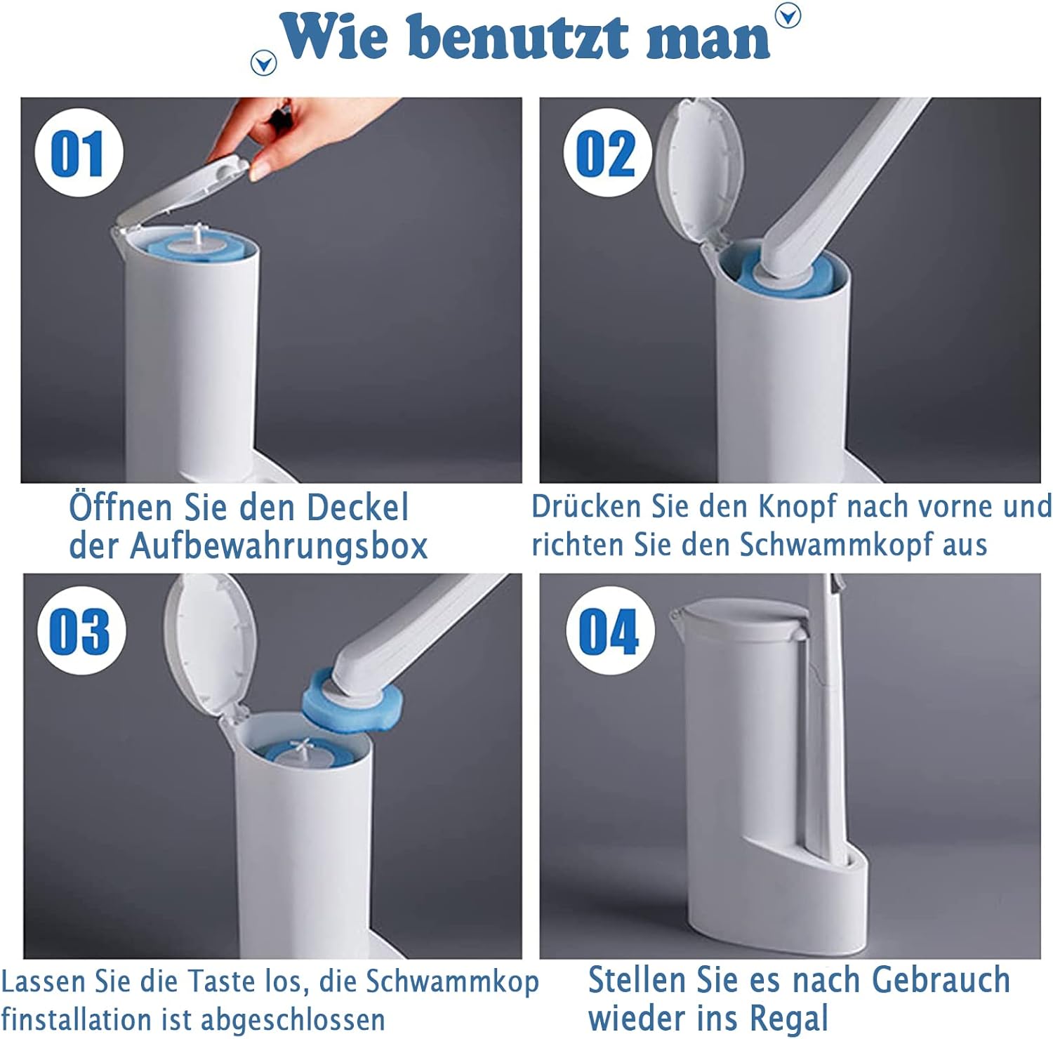 Cepillo de baño desechable, cabezales con detergente integrado para máxima higiene.