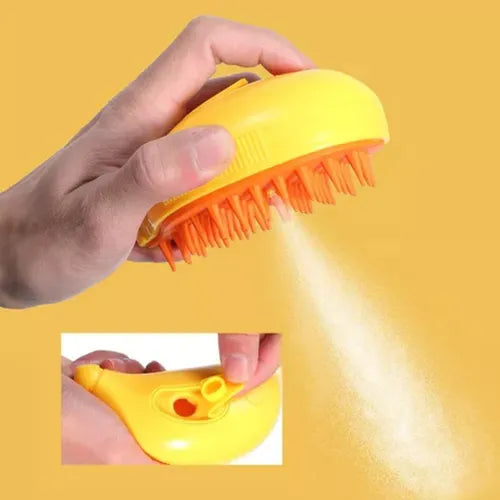 Cepillo de limpieza a vapor eléctrico para mascotas, pelo fino y suelto.
