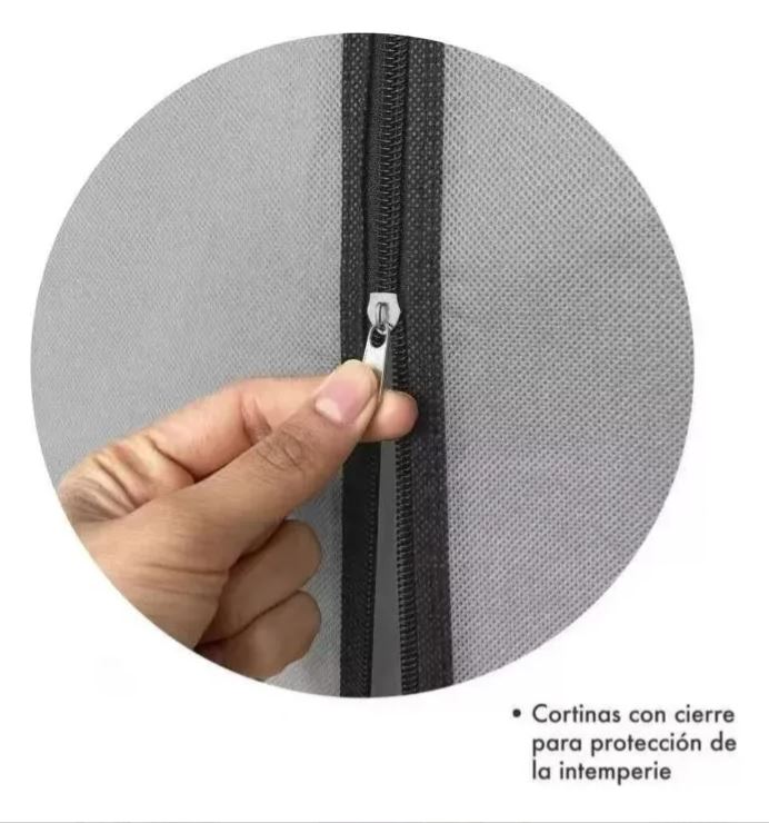 Clóset desmontable con cubierta de tela antipolvo, opción económica.