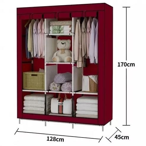 Clóset de tela portátil y desmontable, para almacenamiento de ropa en México.