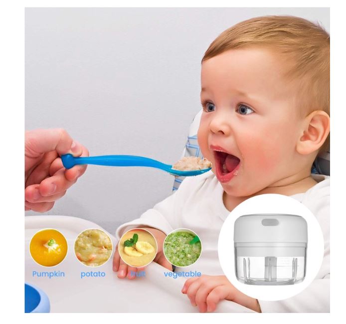 Cortador eléctrico rápido para preparar verduras, frutas, salsas y purés.