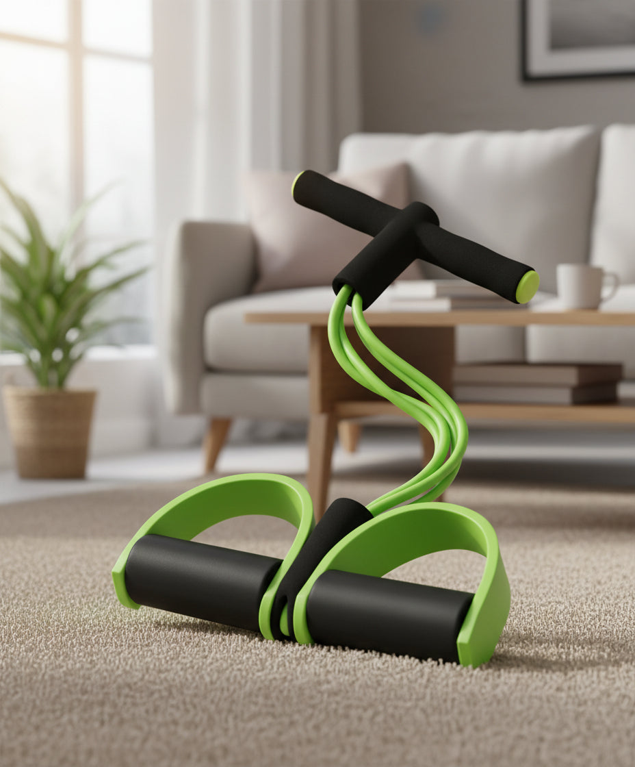 Cuerda de resistencia elástica para tonificación muscular, equipo portátil.