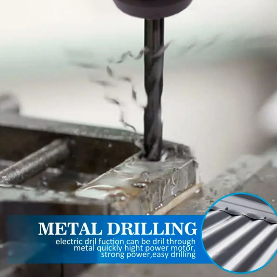 Destornillador inalámbrico con dos baterías, función de velocidad variable.