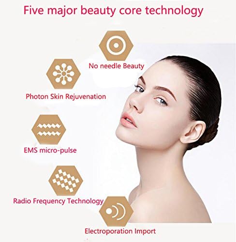 Dispositivo anti-envejecimiento 5 en 1, tecnología de spa facial en casa.