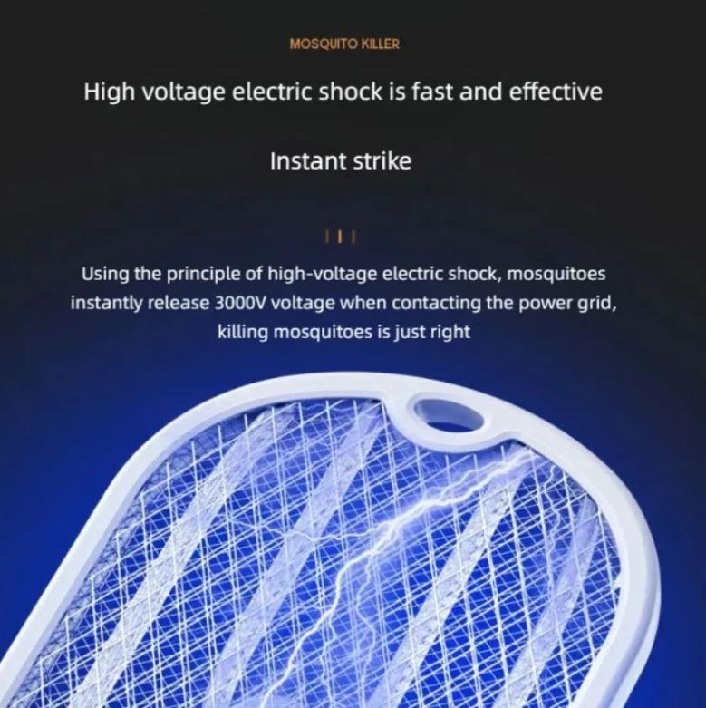 Dispositivo para la eliminación de moscas y bichos voladores, con sistema eléctrico de 3000V.