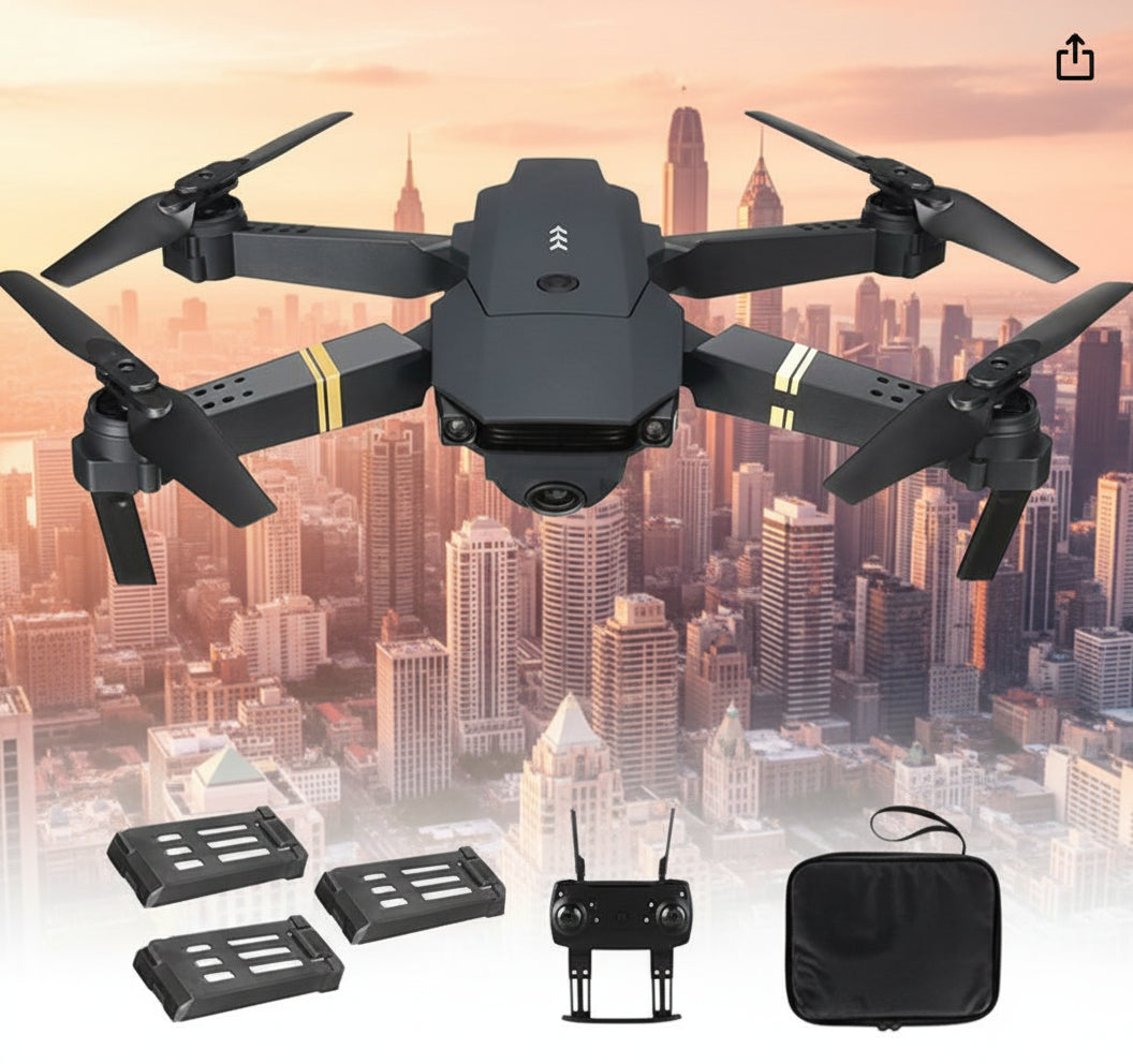Dron 4K plegable mini con cámara HD, se controla con mando y aplicación (App).