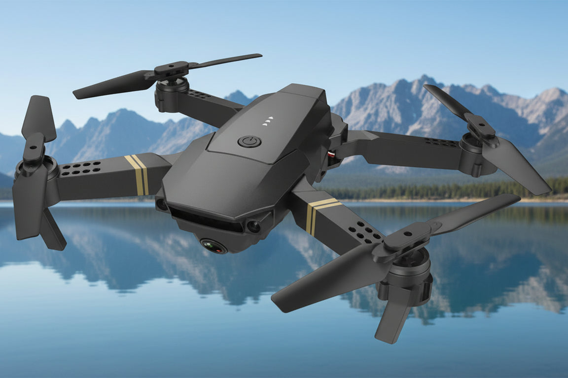 Drone con cámara HD 4K, vuelo estable y control remoto intuitivo.