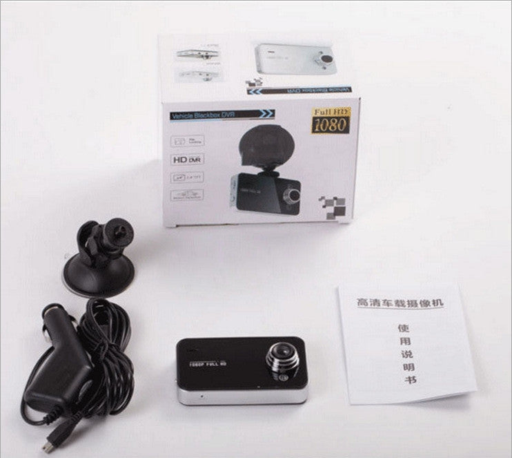 DVR para coche Full HD 1080P con visión nocturna y lente de gran angular.