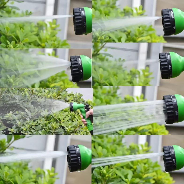 Manguera Expansible de Jardín con 7 Funciones y Aspersor